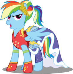 Size: 2563x2608 | Tagged: safe, artist:sugar-loop, imported from derpibooru, rainbow dash, pony, equestria girls, legend of everfree, clothes, crystal gala, dress, equestria girls outfit, female, human pony dash, open mouth, rainbow dash always dresses in style, simple background, solo, transparent background, vector