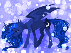 Size: 1280x960 | Tagged: safe, artist:bigmoon206, imported from derpibooru, princess luna, alicorn, pony, female, lineless, signature, solo