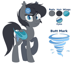 Size: 1126x959 | Tagged: safe, artist:thegamblehorse, imported from derpibooru, oc, oc only, oc:seachell, bat pony, pony, flower, flower in hair, reference sheet, simple background, solo, transparent background