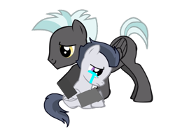 Size: 960x720 | Tagged: safe, artist:jawsandgumballfan24, imported from derpibooru, rumble, thunderlane, pegasus, pony, pony creator, 1000 hours in ms paint, brotherly love, brothers, comforting, crying, hug, male, sibling, sibling love, siblings, simple background, transparent background