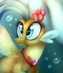 Size: 1363x1585 | Tagged: safe, artist:starchasesketches, imported from derpibooru, princess skystar, seapony (g4), my little pony: the movie, female, solo, that was fast, underwater