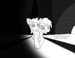 Size: 1000x780 | Tagged: safe, artist:dsb71013, imported from derpibooru, oc, oc only, oc:night cap, comic, dream, female, filly, monochrome