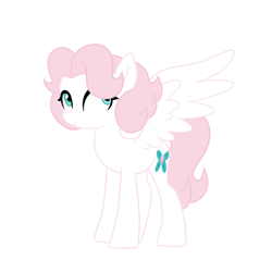 Size: 1400x1400 | Tagged: safe, artist:theroyalartofna, imported from derpibooru, oc, oc only, oc:vivi blueblood, pegasus, pony, offspring, parent:fluttershy, parent:prince blueblood, parents:blueshy, simple background, solo, spread wings, white background