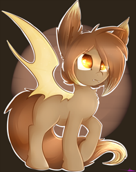 Size: 2000x2533 | Tagged: safe, artist:ashee, imported from derpibooru, oc, oc only, oc:scotch, bat pony, pony, fangs, solo