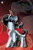 Size: 587x900 | Tagged: safe, artist:stamayostudio, imported from derpibooru, king sombra, pony, grin, male, raised hoof, smiling, solo, zoom layer