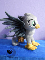 Size: 1500x2000 | Tagged: safe, artist:legadema, imported from derpibooru, gabby, griffon, irl, photo, plushie, solo