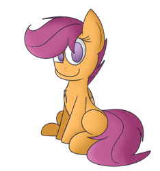 Size: 768x820 | Tagged: safe, artist:mr. rottson, imported from derpibooru, scootaloo, simple background, sitting, solo, transparent background