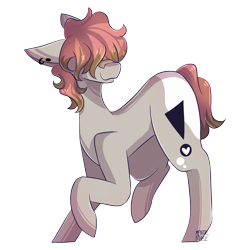 Size: 1700x1700 | Tagged: safe, artist:mentalphase, imported from derpibooru, oc, oc only, earth pony, pony, ear piercing, hair over eyes, male, piercing, raised hoof, simple background, solo, stallion, transparent background