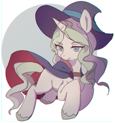 Size: 603x643 | Tagged: safe, artist:野野花@お仕事募集中, imported from derpibooru, pony, anime, diana, diana cavendish, explicit source, little witch academia, pixiv, ponified, solo, witch