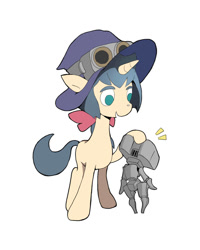 Size: 480x600 | Tagged: safe, artist:栗子川, imported from derpibooru, pony, robot, unicorn, anime, constanze amalie von braunschbank-albrechtsberger, little witch academia, pixiv, ponified, solo