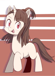 Size: 878x1200 | Tagged: safe, artist:caibaoreturn, imported from derpibooru, pony, akko kagari, anime, cute, little witch academia, pixiv, ponified, solo
