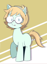 Size: 878x1200 | Tagged: safe, artist:caibaoreturn, imported from derpibooru, pony, anime, cute, freckles, glasses, little witch academia, lotte yanson, pixiv, ponified, solo