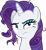 Size: 4133x4500 | Tagged: safe, artist:slb94, imported from derpibooru, rarity, pony, ppov, absurd resolution, annoyed, bust, female, lidded eyes, looking at you, messy mane, simple background, solo, transparent background, unamused, vector