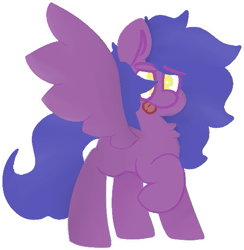 Size: 507x520 | Tagged: safe, artist:moonydusk, imported from derpibooru, oc, oc only, unnamed oc, pegasus, pony, cutout, isolated, solo, tongue out