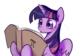 Size: 1400x1050 | Tagged: safe, artist:haden-2375, imported from derpibooru, twilight sparkle, alicorn, pony, book, bookhorse, female, pi, simple background, solo, that pony sure does love books, twilight sparkle (alicorn), white background