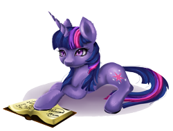 Size: 698x529 | Tagged: safe, artist:chinion-tam, imported from derpibooru, twilight sparkle, pony, book, female, reading, simple background, solo, transparent background