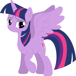 Size: 3582x3591 | Tagged: safe, artist:porygon2z, imported from derpibooru, twilight sparkle, alicorn, pony, princess spike (episode), female, mare, simple background, solo, spread wings, transparent background, twilight sparkle (alicorn), vector, wings