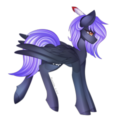 Size: 3000x3000 | Tagged: safe, artist:kurochhi, imported from derpibooru, oc, oc only, oc:cloudy night, pegasus, pony, feather, female, gift art, mare, simple background, solo, transparent background