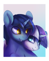 Size: 914x1132 | Tagged: safe, artist:tangomangoes, imported from derpibooru, night light, twilight velvet, pony, unicorn, cute, female, husband and wife, looking at each other, male, mare, nightvelvet, shipping, smiling, stallion, straight