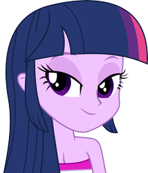 Size: 4993x5824 | Tagged: safe, artist:nero-narmeril, imported from derpibooru, twilight sparkle, alicorn, equestria girls, absurd resolution, bare shoulders, bareback, beautiful, bedroom eyes, clothes, cute, dress, fall formal, fall formal outfits, female, looking back, simple background, sleeveless, smiling, solo, strapless, transparent background, twiabetes, twilight ball dress, twilight sparkle (alicorn), vector