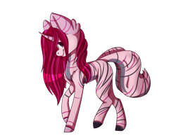 Size: 2500x2000 | Tagged: safe, artist:immagoddampony, imported from derpibooru, oc, oc only, pony, unicorn, augmented tail, female, high res, mare, side view, simple background, solo, stripes, transparent background