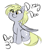 Size: 1280x1457 | Tagged: safe, artist:possibly-art, imported from derpibooru, derpy hooves, pegasus, pony, ear fluff, female, simple background, sitting, smiling, solo, white background