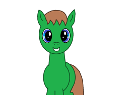 Size: 1012x766 | Tagged: safe, artist:ian sweeney, imported from derpibooru, oc, oc only, oc:ian, earth pony, pony, grin, looking at you, male, ms paint, simple background, smiling, solo, stallion, white background