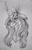 Size: 645x1001 | Tagged: safe, artist:skior, imported from derpibooru, queen chrysalis, changeling, changeling queen, bust, crown, female, grayscale, jewelry, monochrome, portrait, regalia, solo, traditional art
