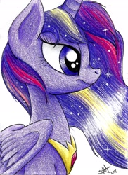 Size: 2376x3256 | Tagged: safe, artist:celestial-rainstorm, imported from derpibooru, twilight sparkle, alicorn, pony, bust, female, high res, portrait, rainbow power, solo, twilight sparkle (alicorn)