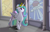 Size: 10200x6600 | Tagged: safe, artist:lula-moonarts, imported from derpibooru, princess celestia, pony, absurd resolution, female, hallway, solo, stained glass