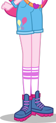 Size: 1661x3633 | Tagged: dead source, safe, artist:limedazzle, artist:teentitansfan201, edit, editor:teentitansfan201, imported from derpibooru, vector edit, pinkie pie, equestria girls, legend of everfree, boots, bracelet, clothes, cropped, female, jewelry, leg focus, legs, pictures of legs, shorts, simple background, socks, solo, transparent background, vector
