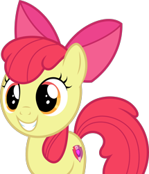 Size: 4308x5000 | Tagged: safe, artist:dashiesparkle, imported from derpibooru, apple bloom, pony, absurd resolution, apple bloom's bow, bow, female, hair bow, simple background, smiling, solo, transparent background, vector