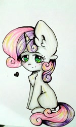 Size: 480x800 | Tagged: safe, artist:zefirka, imported from derpibooru, sweetie belle, pony, cute, diasweetes, female, solo