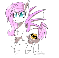 Size: 1941x1917 | Tagged: safe, artist:ohhoneybee, imported from derpibooru, oc, oc only, oc:moonlight mask, bat pony, pony, chest fluff, female, mare, solo