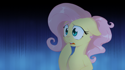 Size: 4800x2700 | Tagged: safe, artist:kyumiku, artist:zlayd-oodles, imported from derpibooru, fluttershy, pony, fanfic:daughter of discord, absurd resolution, bust, covering mouth, emotional, female, floppy ears, gasp, mare, open mouth, portrait, raised hoof, reaction, reaction image, shocked, solo, surprised, video at source, wide eyes