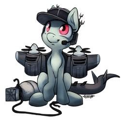 Size: 1200x1189 | Tagged: safe, artist:fidzfox, imported from derpibooru, oc, oc only, oc:dorn, original species, plane pony, pony, cute, do 217 n2, hat, male, plane, simple background, solo, stallion, transparent background