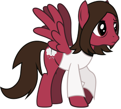Size: 1250x1125 | Tagged: safe, artist:lightningbolt, derpibooru exclusive, imported from derpibooru, changeling, pegasus, pony, .svg available, bags under eyes, brent wilson, casual, changeling in the description, clothes, disguise, disguised changeling, frown, male, panic! at the disco, ponified, sad, shirt, show accurate, simple background, solo, spread wings, stallion, svg, transparent background, undershirt, vector, wings