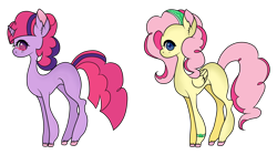 Size: 1646x920 | Tagged: safe, artist:posey-11, imported from derpibooru, oc, oc only, adoptable, magical lesbian spawn, offspring, parent:fluttershy, parent:pinkie pie, parent:twilight sparkle, parents:flutterpie, parents:twinkie