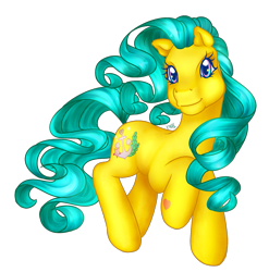 Size: 1345x1361 | Tagged: safe, artist:prettywitchdoremi, imported from derpibooru, anchors away, pony, female, g3, solo