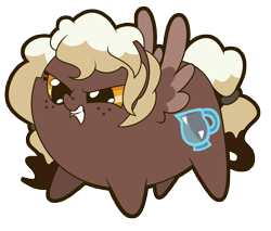 Size: 5096x4347 | Tagged: safe, artist:coggler, artist:frog&cog, artist:gopherfrog, imported from derpibooru, oc, oc only, oc:sweet mocha, pegasus, pony, absurd resolution, angry, chubbie, cute, freckles, scrunchy face, simple background, solo, transparent background