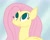 Size: 1836x1479 | Tagged: safe, artist:ilovekimpossiblealot, artist:minty25, imported from derpibooru, fluttershy, pony, bust, colored, female, looking up, no catchlights, no pupils, portrait, smiling, solo