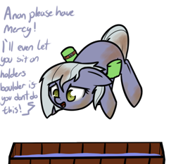 Size: 1280x1198 | Tagged: safe, artist:neuro, imported from derpibooru, limestone pie, oc, oc:anon, earth pony, pony, adorable distress, bath, begging, behaving like a dog, cute, dirty, disembodied hand, female, floppy ears, forced bathing, frown, holding a pony, limabetes, mare, open mouth, scared, shrunken pupils, simple background, solo focus, water, white background, wide eyes