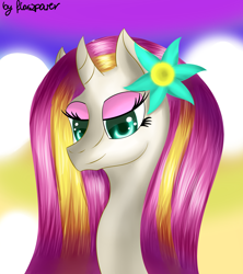 Size: 1600x1800 | Tagged: safe, artist:flaszpower, imported from derpibooru, oc, oc only, pony, unicorn, bust, curved horn, portrait, solo