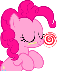Size: 3205x4016 | Tagged: safe, artist:ironm17, imported from derpibooru, pinkie pie, pony, sweet and elite, absurd resolution, candy, cute, diapinkes, eyes closed, female, food, lollipop, simple background, solo, transparent background, vector