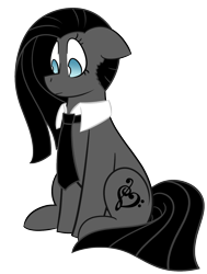 Size: 1182x1567 | Tagged: safe, artist:david rainbowie, imported from derpibooru, oc, oc only, oc:synth pop, earth pony, pony, female, mare, necktie, simple background, solo, transparent background