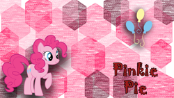 Size: 1366x768 | Tagged: safe, artist:saphirabjarskular, imported from derpibooru, pinkie pie, pony, cutie mark, female, solo, vector, wallpaper