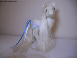 Size: 4000x3000 | Tagged: safe, artist:ushi-de-bray, imported from derpibooru, pony bride, pony, bow, g1, irl, photo, solo, tail bow, toy