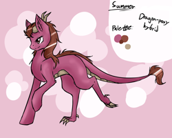 Size: 5000x4000 | Tagged: safe, artist:arceuus, imported from derpibooru, oc, oc only, oc:summer, dragon, hybrid, pony, absurd resolution, horns, solo