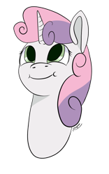 Size: 784x1256 | Tagged: safe, artist:stevejunier, imported from derpibooru, sweetie belle, pony, unicorn, bust, female, portrait, simple background, solo, transparent background