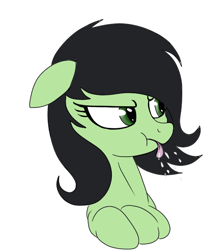 Size: 500x600 | Tagged: safe, imported from derpibooru, oc, oc only, oc:filly anon, earth pony, pony, female, filly, raspberry, simple background, solo, tongue out, white background